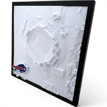 Buffalo Bills Highmark Stadium 3D Topographical Map — Personalized NFL Fan Gift Wall Art