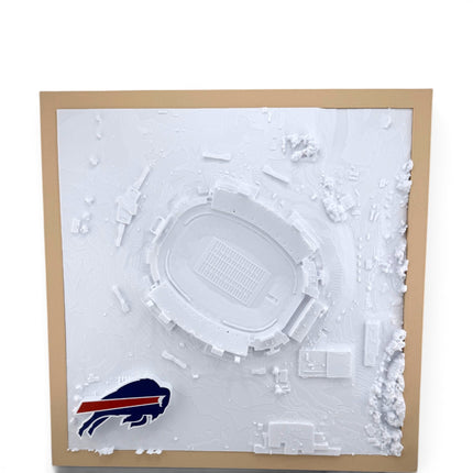 Buffalo Bills Highmark Stadium 3D Topographical Map — Personalized NFL Fan Gift Wall Art