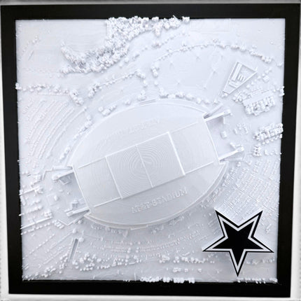 Dallas Cowboys AT&T Stadium 3D Topographical Map — Personalized NFL Fan Gift Wall Art