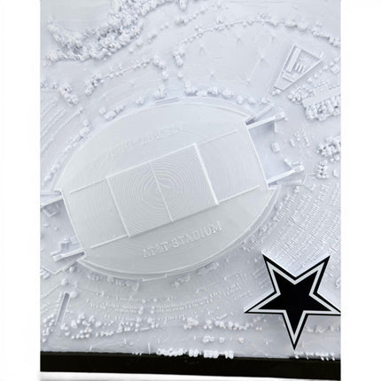 Dallas Cowboys AT&T Stadium 3D Topographical Map — Personalized NFL Fan Gift Wall Art