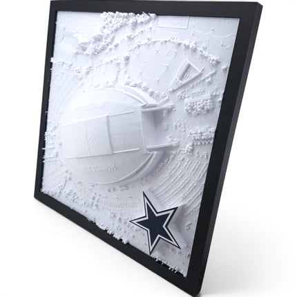 Dallas Cowboys AT&T Stadium 3D Topographical Map — Personalized NFL Fan Gift Wall Art