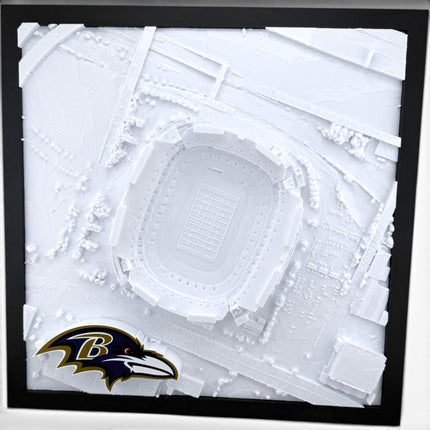 Baltimore Ravens M&T Bank Stadium 3D Topographical Map — Personalized NFL Fan Gift Wall Art