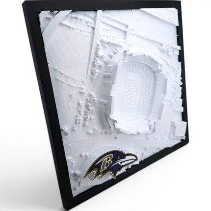 Baltimore Ravens M&T Bank Stadium 3D Topographical Map — Personalized NFL Fan Gift Wall Art