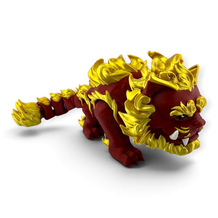 3D printed Foo Lion figurine, additional angle view