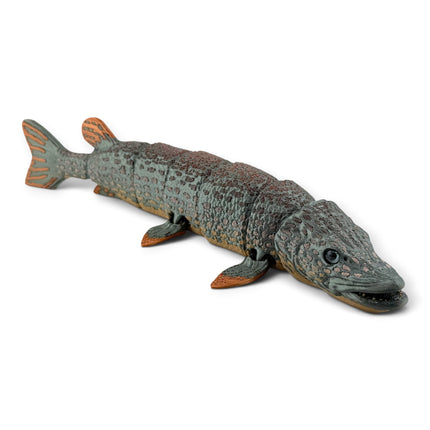 3D printed Northern Pike figurine, front view
