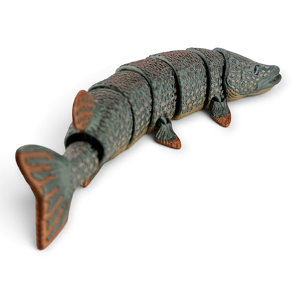 Northern Pike figurine size scale reference photo