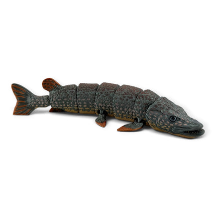 Northern Pike figurine displayed as freshwater fish decor