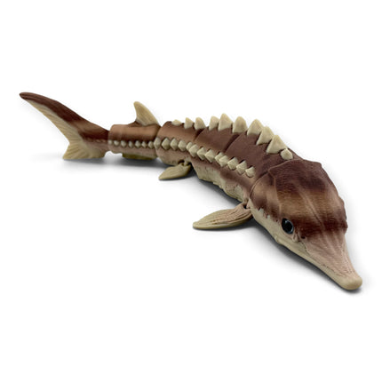 3D printed Brown Sturgeon figurine, front view