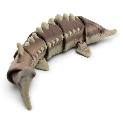 Brown Sturgeon figurine size scale reference photo
