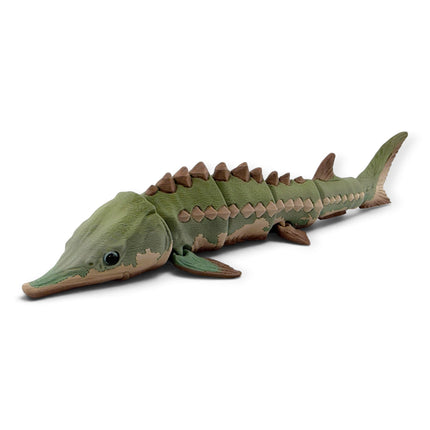 Green Camo Morph Sturgeon figurine size scale reference photo