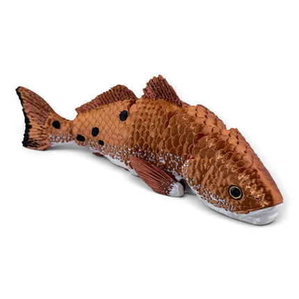 Red drum redfish figurine, articulated 3D printed with glass eyes