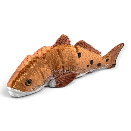 Red drum redfish figurine, articulated 3D printed with glass eyes