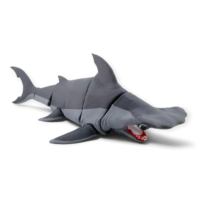 3D printed Bonnethead Hammerhead Shark figurine, front view