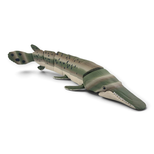 3D printed Alligator Gar Camo Morph figurine, front view