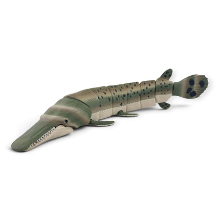 3D printed Alligator Gar Camo Morph figurine, side profile