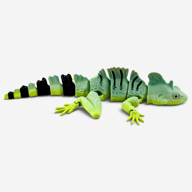 Basilisk Jesus Lizard Figurine, Matcha Morph, 3D Printed Reptile, photo 2