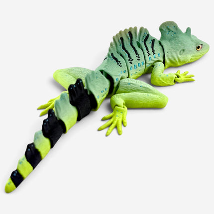 Basilisk Jesus Lizard Figurine, Matcha Morph, 3D Printed Reptile, photo 6
