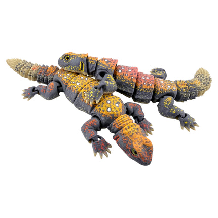 3D Printed Uromastyx – Autumn Exotic Morph with Realistic Glass Eyes (9.5 Inches Long)