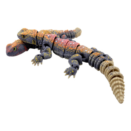 3D Printed Uromastyx – Autumn Exotic Morph with Realistic Glass Eyes (9.5 Inches Long)