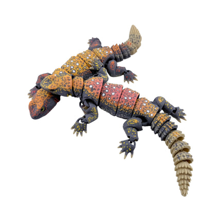3D Printed Uromastyx – Autumn Exotic Morph with Realistic Glass Eyes (9.5 Inches Long)