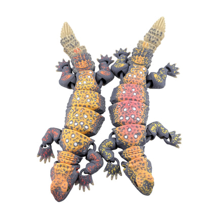 3D Printed Uromastyx – Autumn Exotic Morph with Realistic Glass Eyes (9.5 Inches Long)