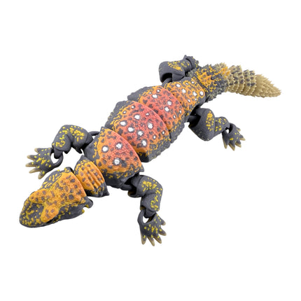 3D Printed Uromastyx – Autumn Exotic Morph with Realistic Glass Eyes (9.5 Inches Long)