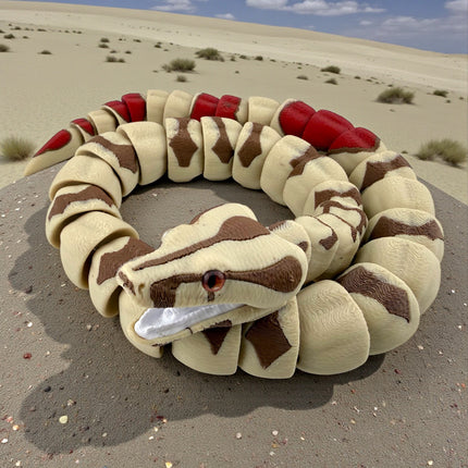 3D Printed Red-Tailed Boa – Fully Articulated Flexi (28 Inches Long)