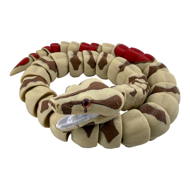 3D Printed Red-Tailed Boa – Fully Articulated Flexi (28 Inches Long)