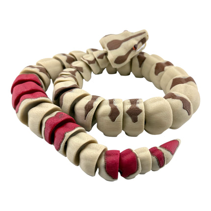 3D Printed Red-Tailed Boa – Fully Articulated Flexi (28 Inches Long)