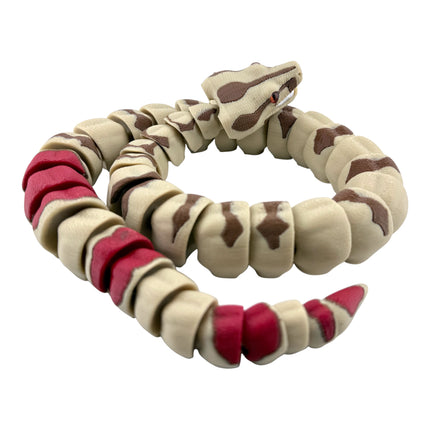 3D Printed Red-Tailed Boa – Fully Articulated Flexi (28 Inches Long)