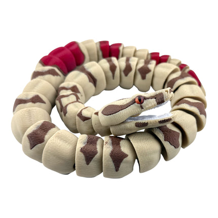 3D Printed Red-Tailed Boa – Fully Articulated Flexi (28 Inches Long)