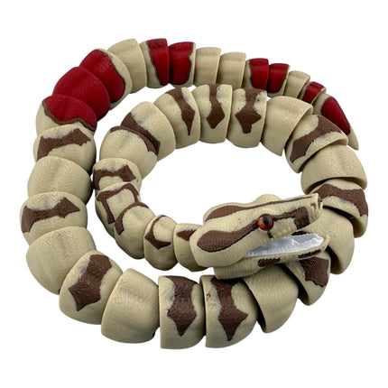 3D Printed Red-Tailed Boa – Fully Articulated Flexi (28 Inches Long)