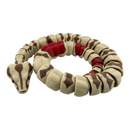 3D Printed Red-Tailed Boa – Fully Articulated Flexi (28 Inches Long)