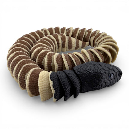 3D Printed Black-Headed Python – Fully Articulated Flexi Snake (24 Inches Long)