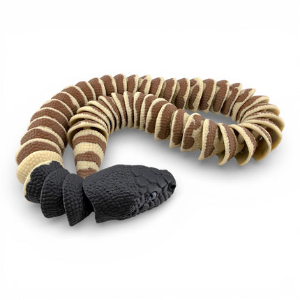 3D Printed Black-Headed Python – Fully Articulated Flexi Snake (24 Inches Long)