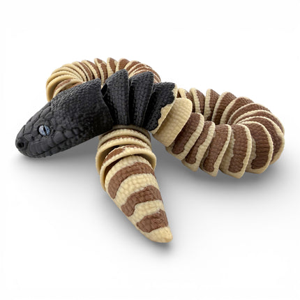 3D Printed Black-Headed Python – Fully Articulated Flexi Snake (24 Inches Long)