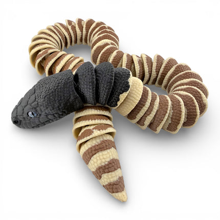 3D Printed Black-Headed Python – Fully Articulated Flexi Snake (24 Inches Long)