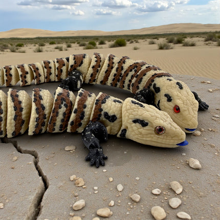 3D Printed Blue-Tongue Skink – Fully Articulated Flexi (11 Inches Long)