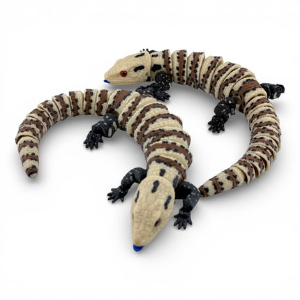 3D Printed Blue-Tongue Skink – Fully Articulated Flexi (11 Inches Long)
