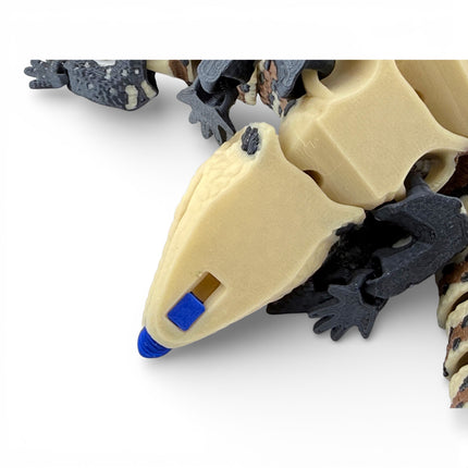 3D Printed Blue-Tongue Skink – Fully Articulated Flexi (11 Inches Long)