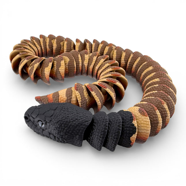 3D Printed Black-Headed Python – Autumn Morph (24 Inches Long)