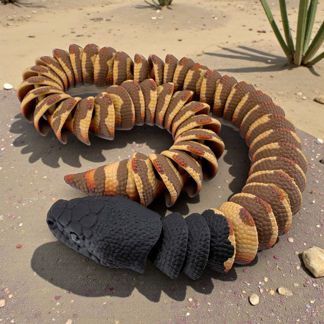 3D Printed Black-Headed Python – Autumn Morph (24 Inches Long)