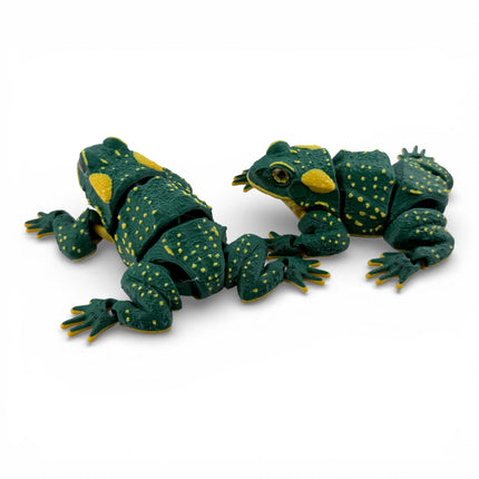 3D Printed Green American Toad – Fully Articulated Flexi (5 Inches Long)