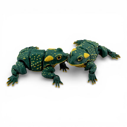 3D Printed Green American Toad – Fully Articulated Flexi (5 Inches Long)