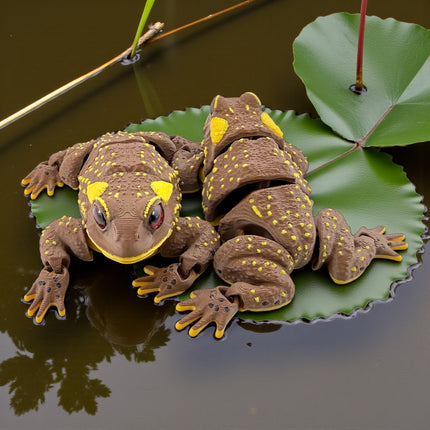 3D Printed Brown American Toad – Fully Articulated Flexi (5 Inches Long)