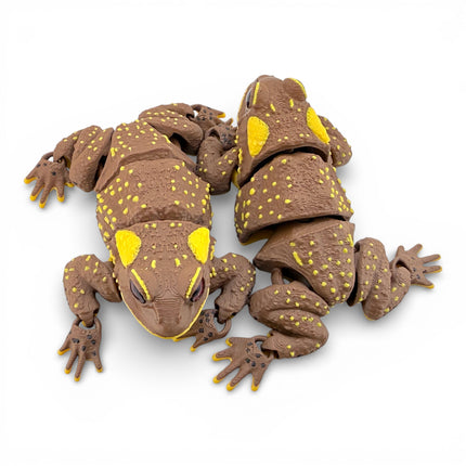 3D Printed Brown American Toad – Fully Articulated Flexi (5 Inches Long)