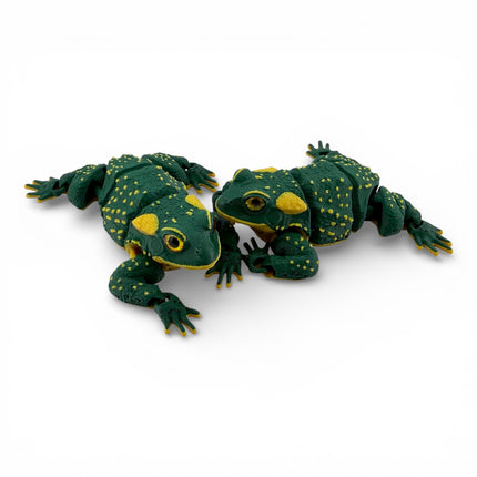 3D Printed Green American Toad – Fully Articulated Flexi (5 Inches Long)