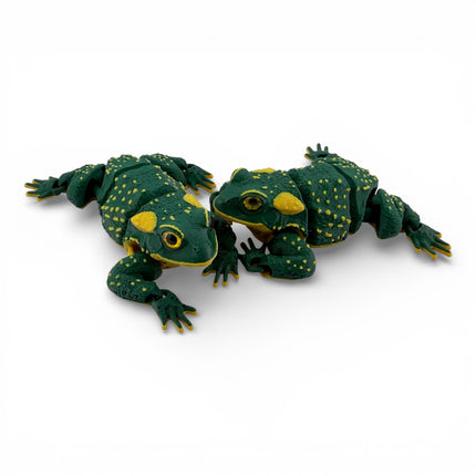 3D Printed Green American Toad – Fully Articulated Flexi (5 Inches Long)