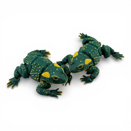3D Printed Green American Toad – Fully Articulated Flexi (5 Inches Long)
