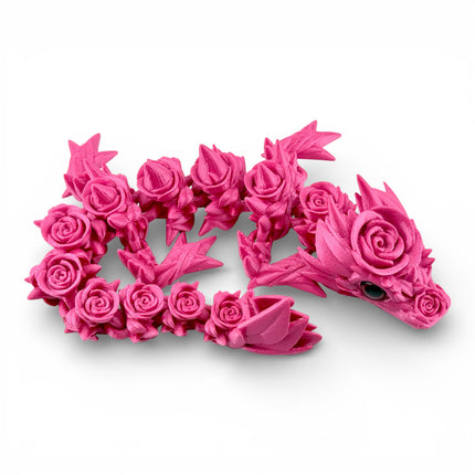 3D Printed Silk Baby Rose Dragon – 12 Inches Long